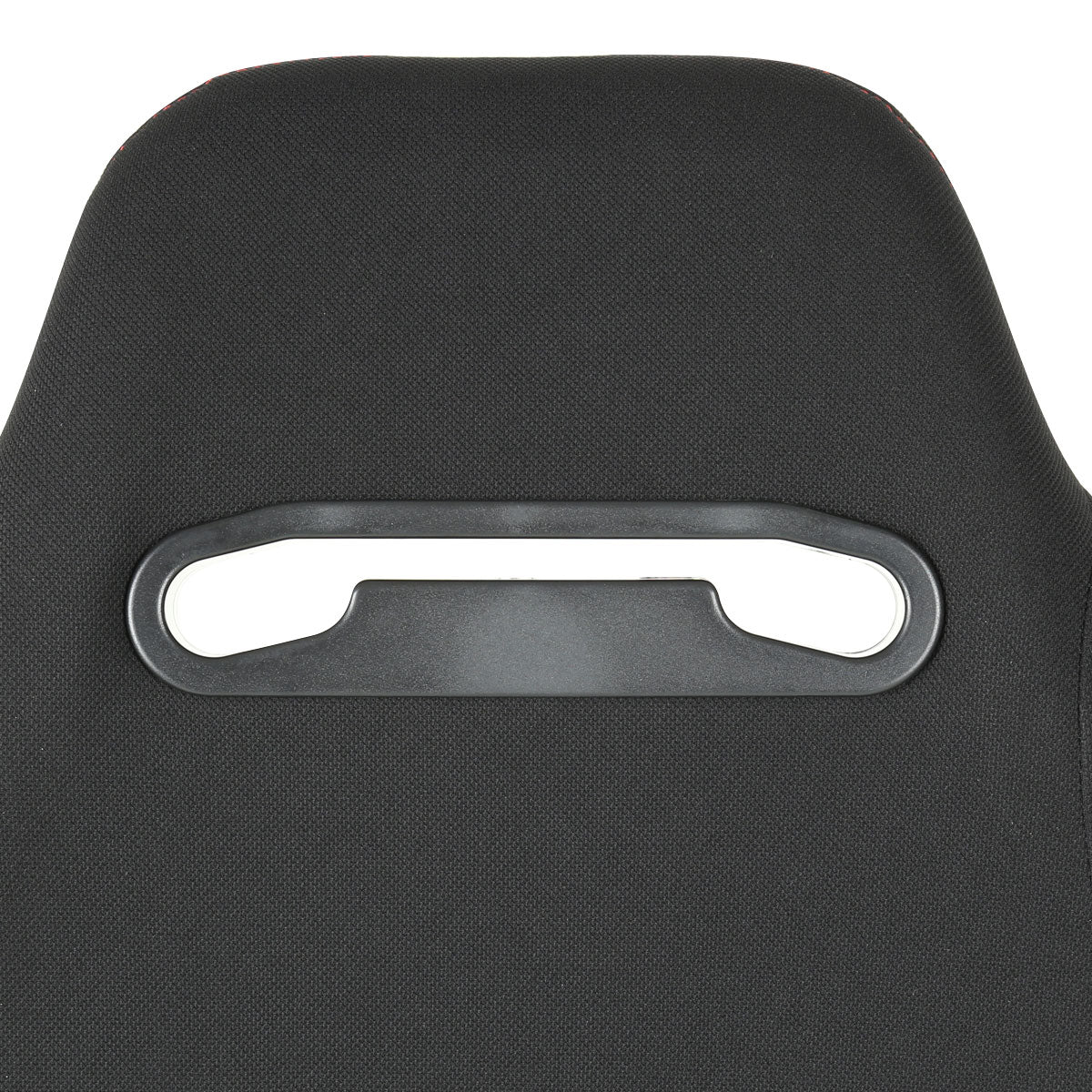 Fully Reclinable Black Cloth Bucket Racing Seat w/ Sliders - Driver Side Only
