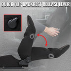 Universal Fully Reclinable Black Suede Red Mesh Bucket Racing Seat w/ Sliders - Single Seat