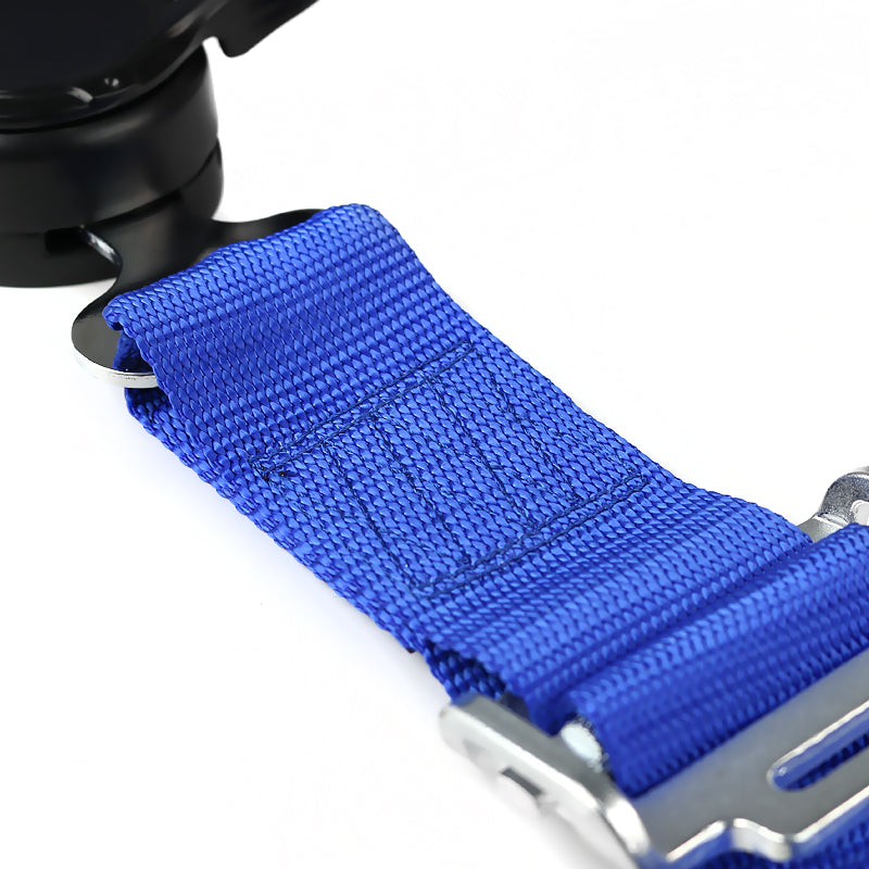 Universal Blue 4 Point Quick Release Camlock Racing Seat Belt Safety Harness