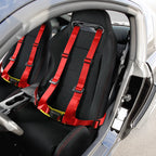 Universal Red 4 Point Racing Seat Belt Buckle Safety Harness - 2PC