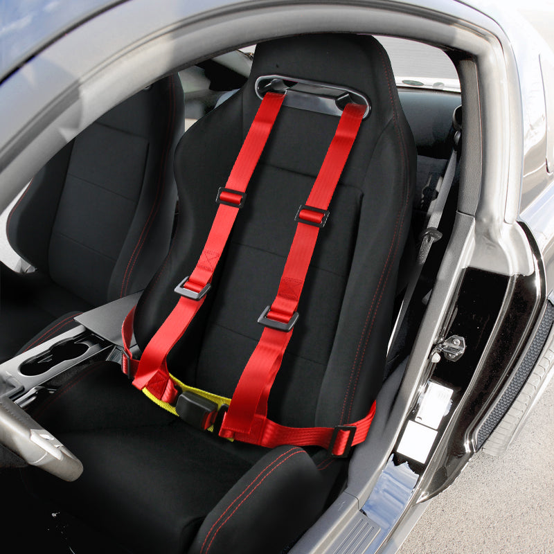 Universal Red 4 Point Racing Seat Belt Buckle Safety Harness