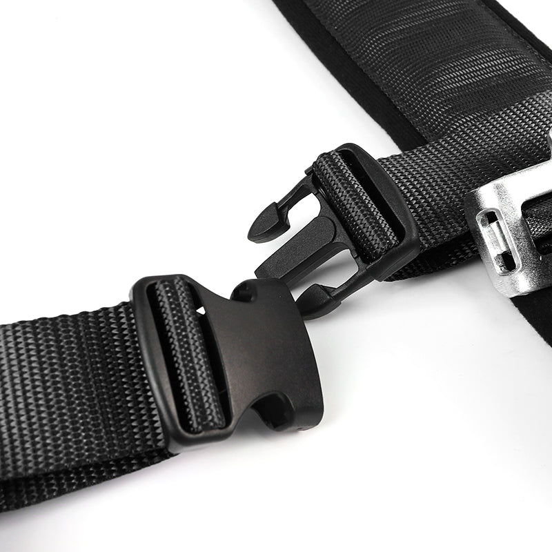 Universal Black 5 Point Latch & Link Racing Seat Belt Safety Harness