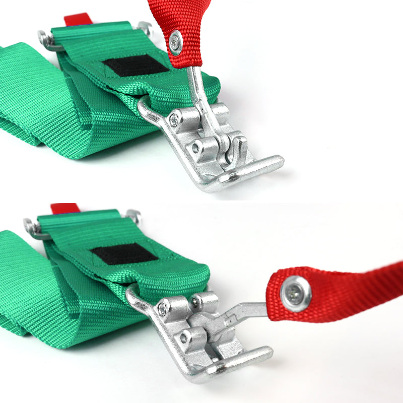 Universal Green 5 Point Latch & Link Racing Seat Belt Safety Harness