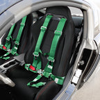 Universal Green 5 Point Latch & Link Racing Seat Belt Safety Harness