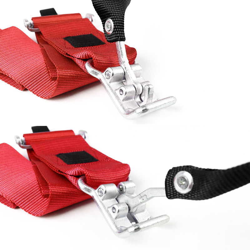 Universal Red 5 Point Latch & Link Racing Seat Belt Safety Harness