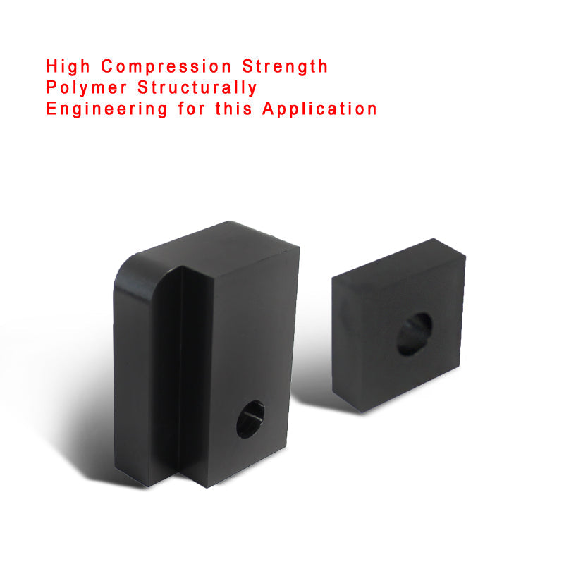 2007-2016 Jeep Wrangler Unlimited 4DR Black CNC Aluminum Rear Seat Spacer Kit