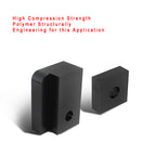 2007-2016 Jeep Wrangler Unlimited 4DR Black CNC Aluminum Rear Seat Spacer Kit