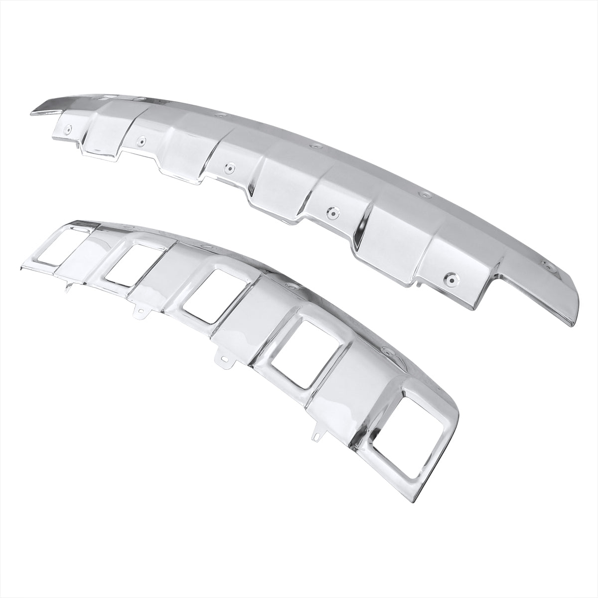 2006-2008 Mercedes Benz W164 ML350 Front & Rear Chrome Stainless Steel Skid Plate Kit