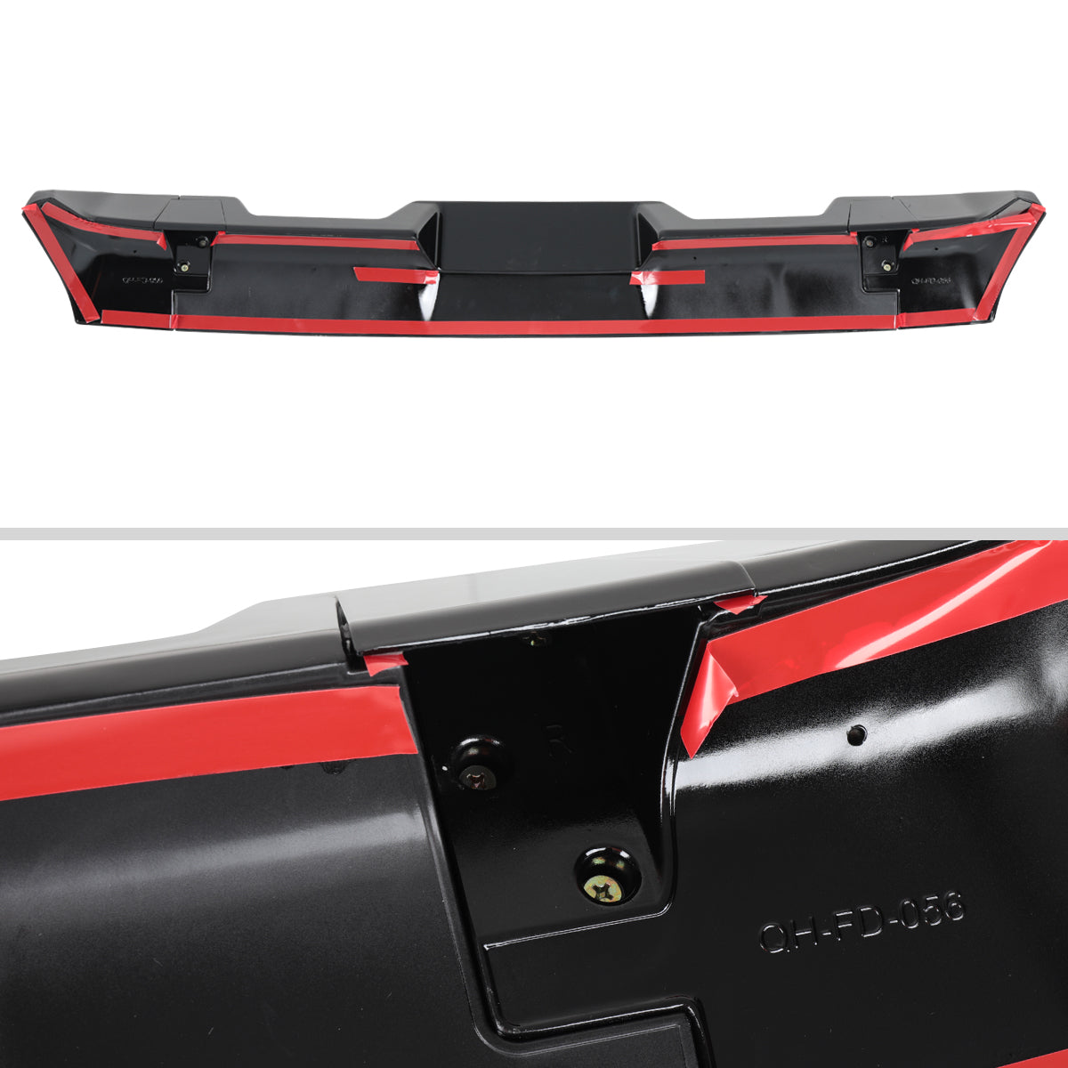 2009-2014 Ford F-150 Glossy Black 3PC Rear Roof Spoiler Wing Kit