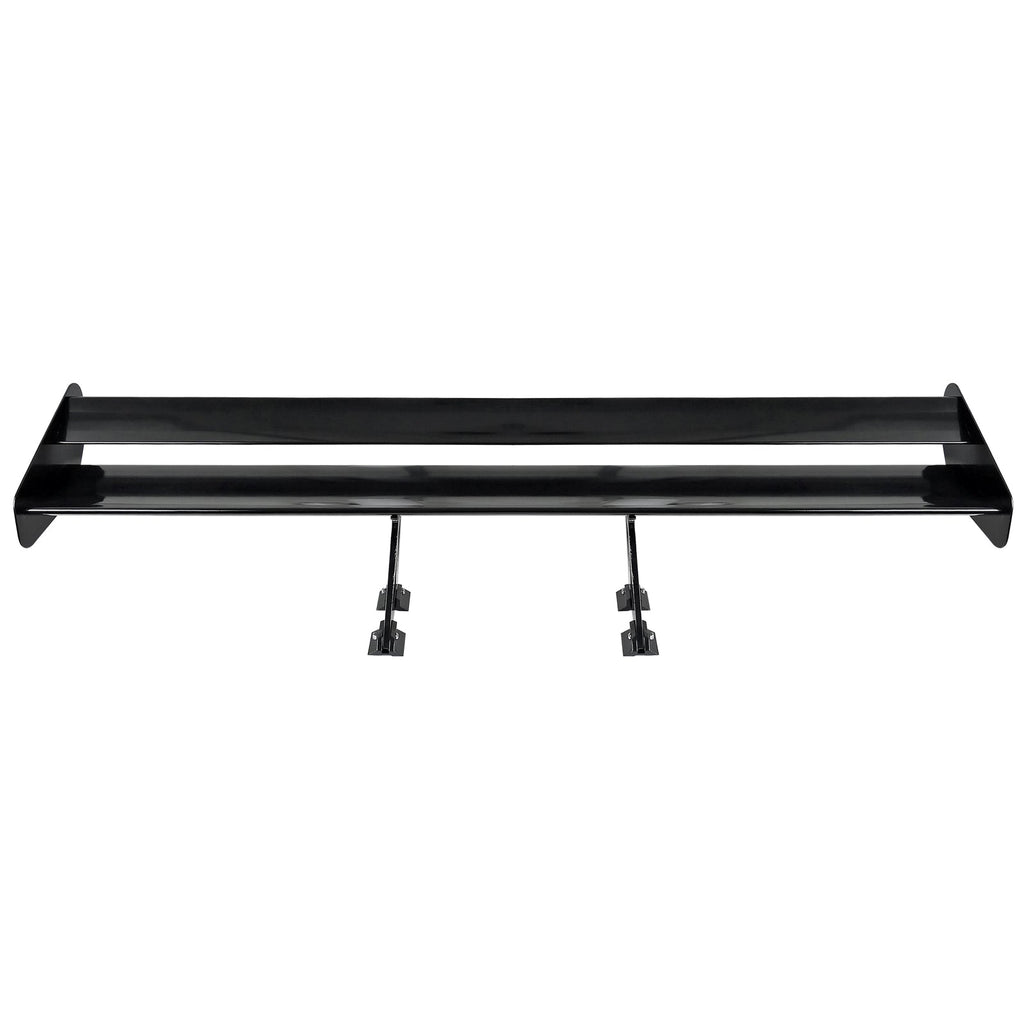 Universal Black CNC Aluminum 52" Double Deck Adjustable Trunk Spoiler Wing