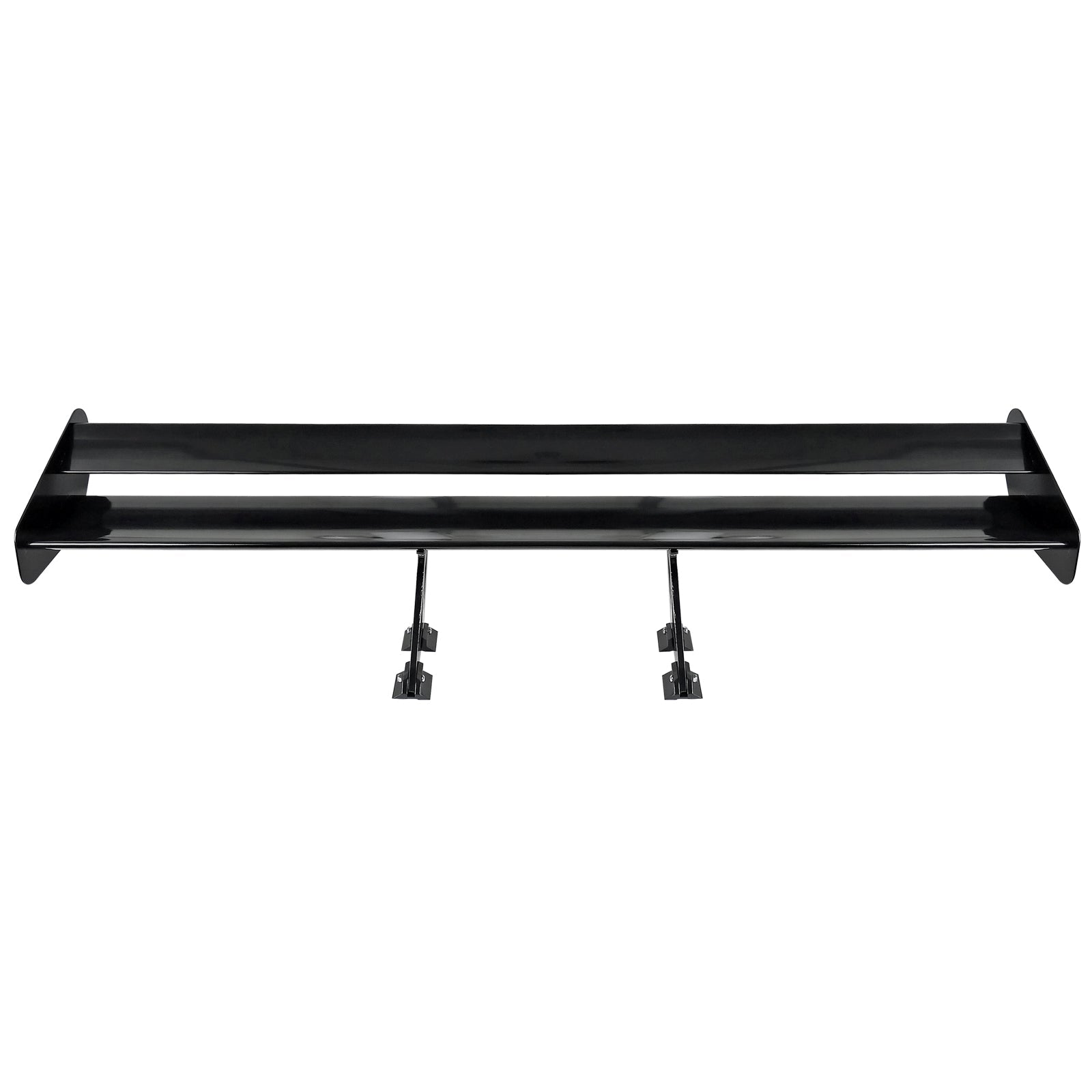 Universal Black CNC Aluminum 52" Double Deck Adjustable Trunk Spoiler Wing