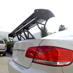Universal 52" Adjustable Double Deck Black Aluminum Spoiler