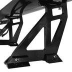 Universal 52" Adjustable Double Deck Black Aluminum Spoiler