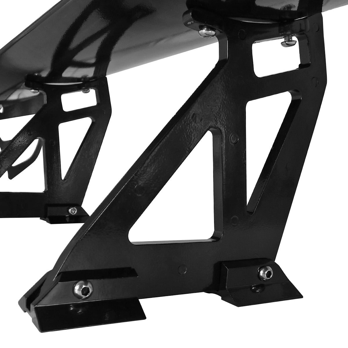 Universal 52" Adjustable Double Deck Black Aluminum Spoiler