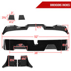 2016-2022 Toyota Tacoma Rear Roof Glossy Black Truck Spoiler Wing Kit