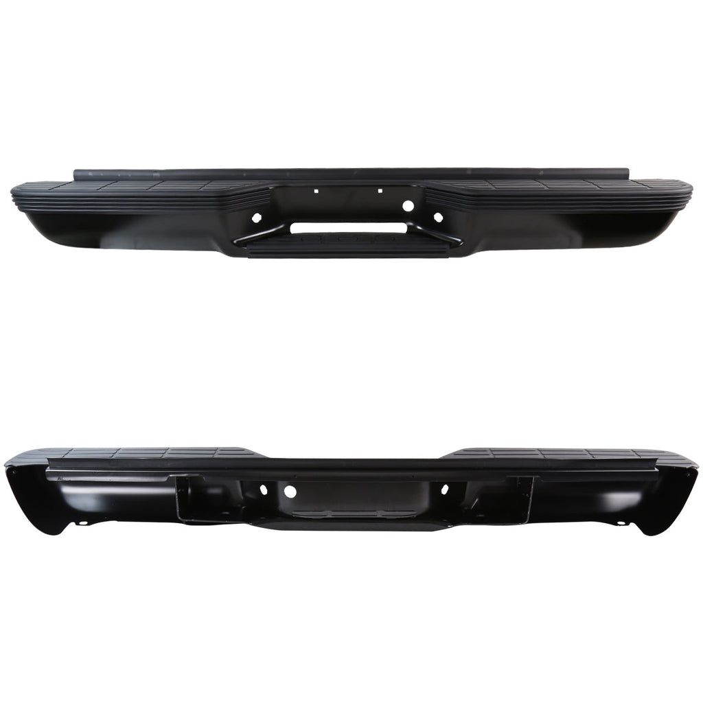 1988-2000 Chevrolet GMC C/K 1500/2500/3500 Fleetside Black Stainless Steel Factory Style Replacement Rear Step Bumper