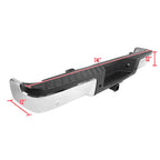 2009-2014 Ford F-150 Light Duty Chrome Stainless Steel OEM Style Replacement Rear Step Bumper w/ Tow Package
