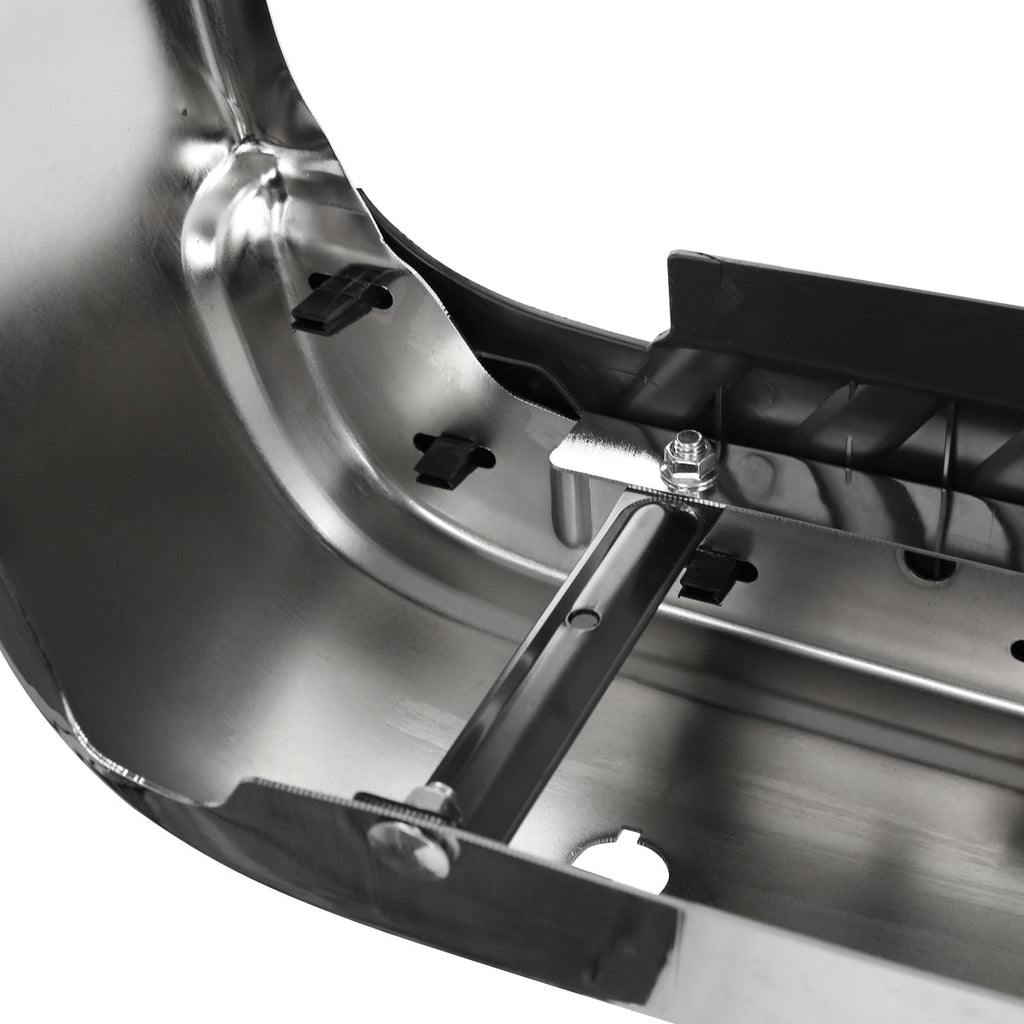 2009-2014 Ford F-150 Light Duty Chrome Stainless Steel OEM Style Replacement Rear Step Bumper w/ Tow Package