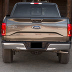 2015-2018 Ford F-150 Chrome Stainless Steel Factory Style Replacement Rear Step Bumper w/ License Lamps