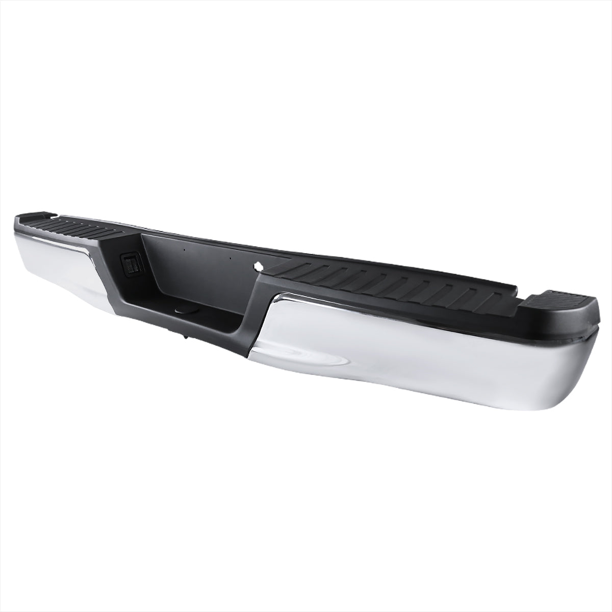 2015-2018 Ford F-150 Chrome Stainless Steel Factory Style Replacement Rear Step Bumper w/ License Lamps