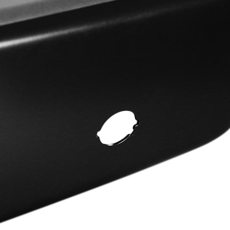 2015-2018 Ford F-150 Black Stainless Steel Factory Style Replacement Rear Step Bumper w/ License Lamps & Sensor Holes