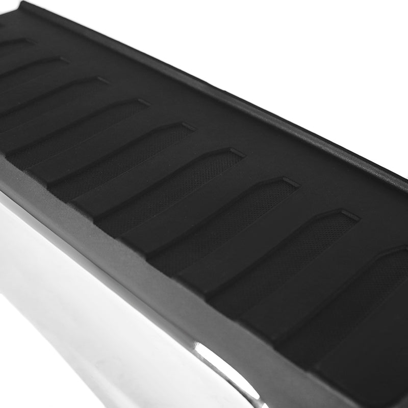 2015-2018 Ford F-150 Chrome Stainless Steel Factory Style Replacement Rear Step Bumper w/ License Lamps & Sensor Holes