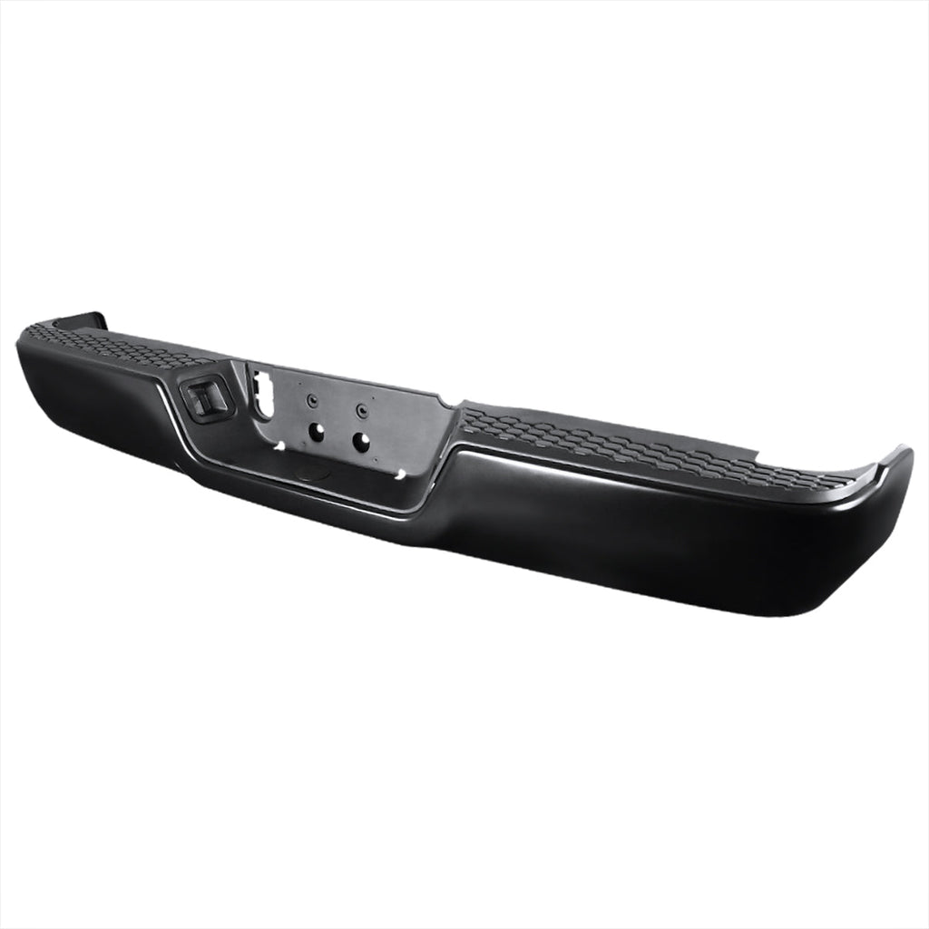2009-2018 Dodge RAM 1500/ 2010-2012 RAM 2500/3500 Black Stainless Steel Replacement Factory Style Rear Step Bumper w/ License Lamps