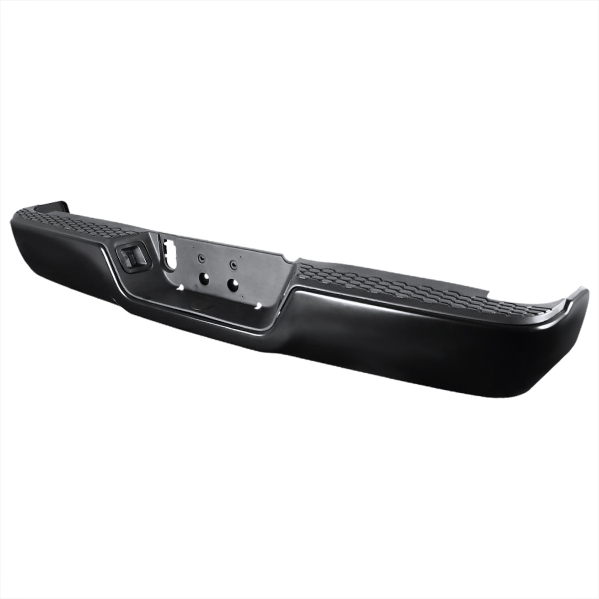 2009-2018 Dodge RAM 1500/ 2010-2012 RAM 2500/3500 Black Stainless Steel Replacement Factory Style Rear Step Bumper w/ License Lamps