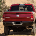 2009-2018 Dodge RAM 1500/2500/3500 Black Stainless Steel Factory Style Replacement Rear Step Bumper w/ License Lamp & Sensor Holes