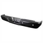 2009-2018 Dodge RAM 1500/2500/3500 Black Stainless Steel Factory Style Replacement Rear Step Bumper w/ License Lamp & Sensor Holes