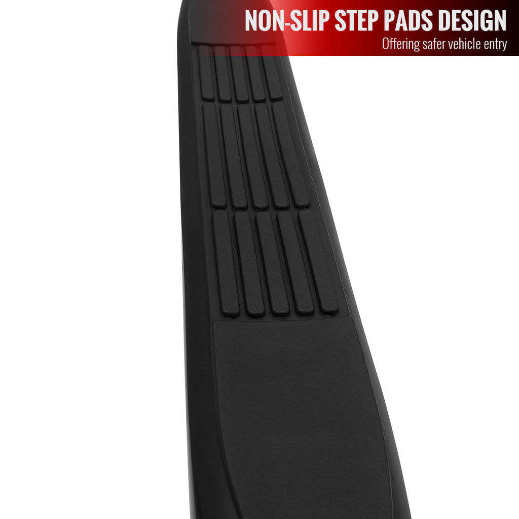 1988-1998 Chevrolet GMC C/K Pickup 2DR Extended Cab 3" Black Stainless Steel Side Step Nerf Bars