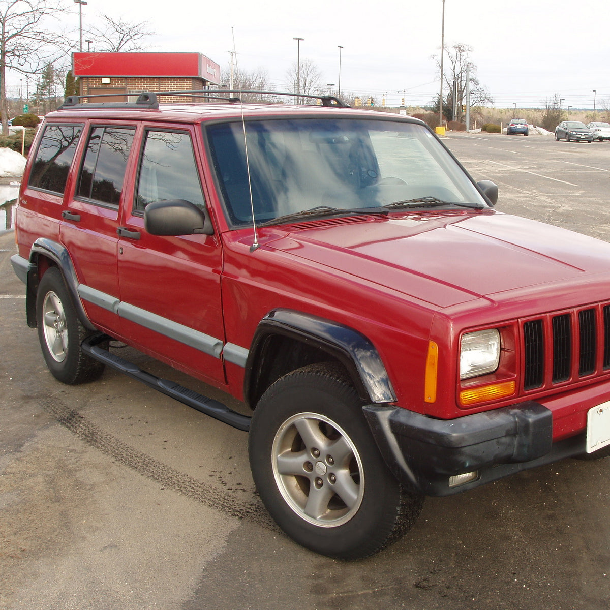1984-2000 Jeep Cherokee XJ 4DR 3" Black Stainless Steel Side Step Nerf Bars