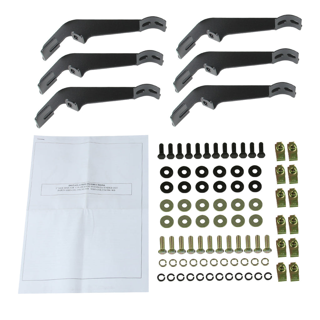 2015-2021 Chevrolet Colorado/GMC Canyon Extended Cab 3" Chome Stainless Steel Side Step Nerf Bars