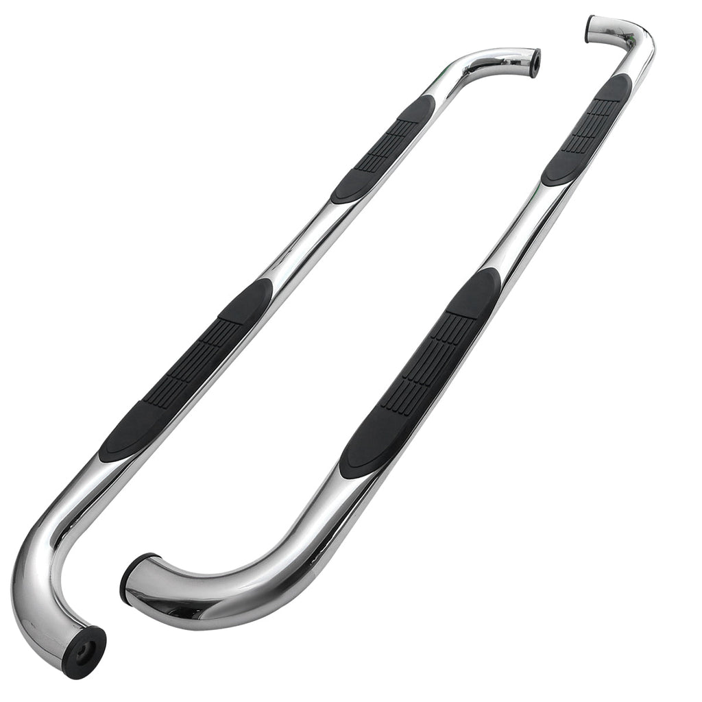 2004-2008 Ford F-150 SuperCrew Cab 3" Chrome Stainless Steel Side Step Nerf Bars