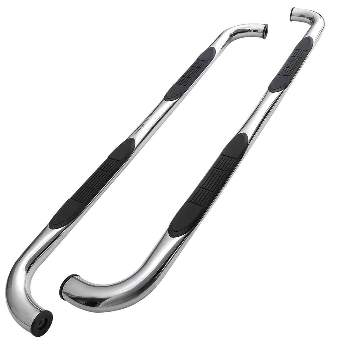 2004-2008 Ford F-150 SuperCrew Cab 3" Chrome Stainless Steel Side Step Nerf Bars
