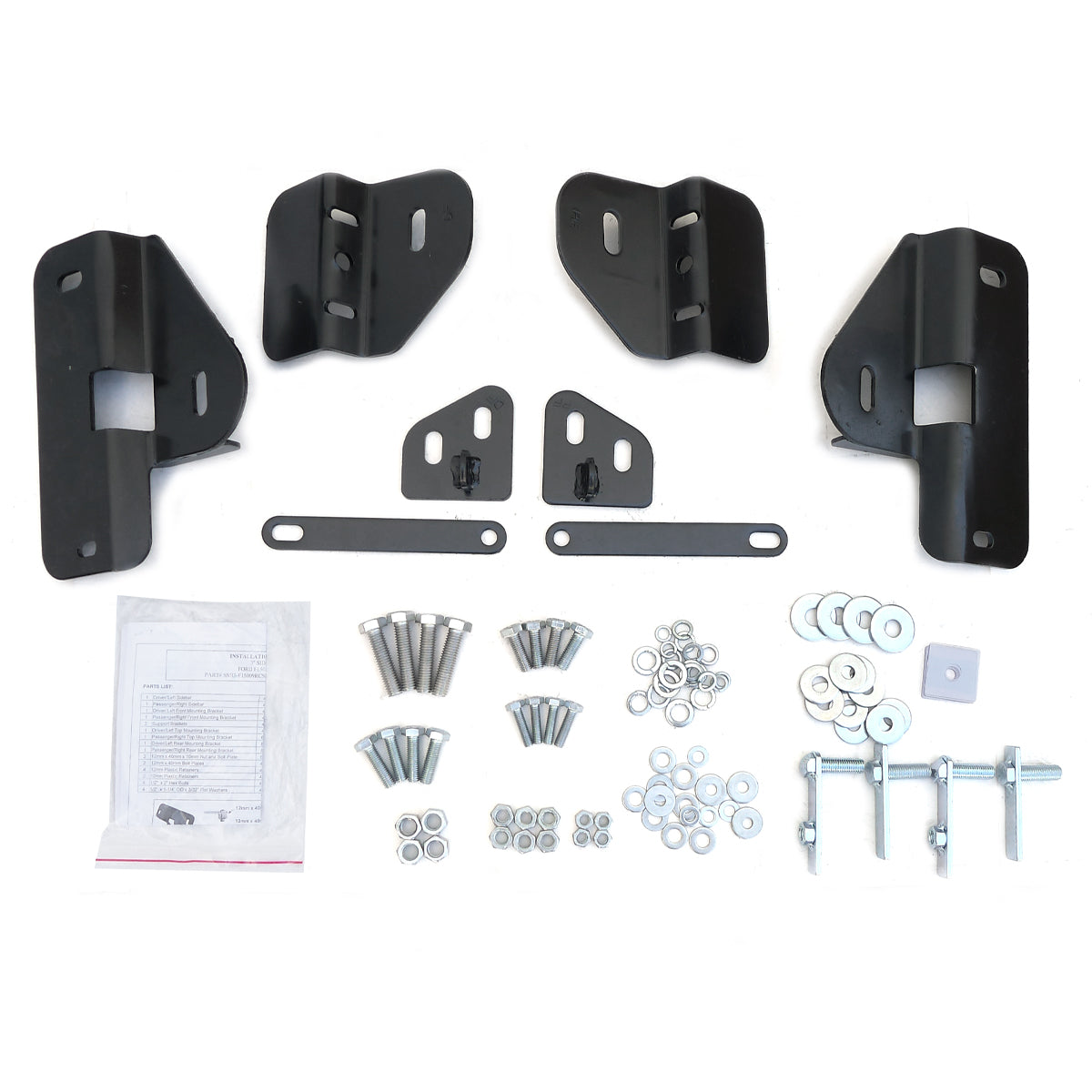 2009-2014 Ford F-150 Regular Cab 3" Black Stainless Steel Side Step Nerf Bars