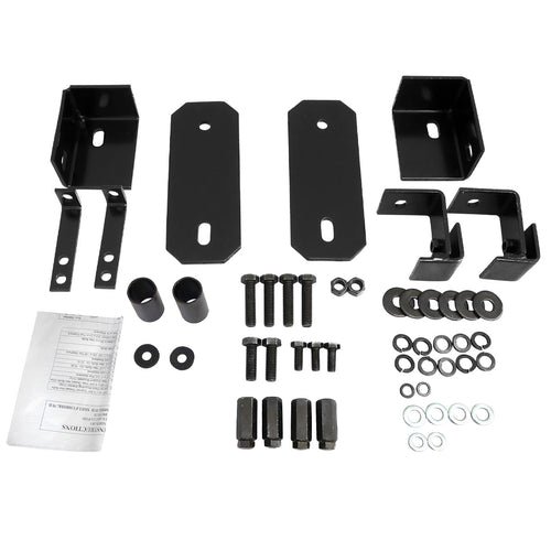1980-1996 Ford F-150/F-250/F-350/Bronco Regular Cab 3" Black Stainless Steel Side Step Nerf Bars