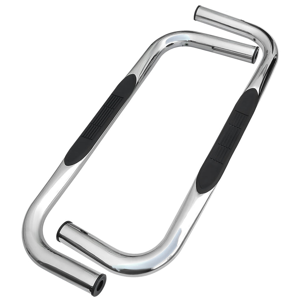 1980-1996 Ford F-150/F-250/F-350/Bronco Regular Cab 3" Chrome Stainless Steel Side Step Nerf Bars