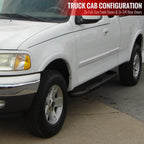 1999-2004 Ford F-150/F-250 Super Cab 3" Black Stainless Steel Side Step Nerf Bars