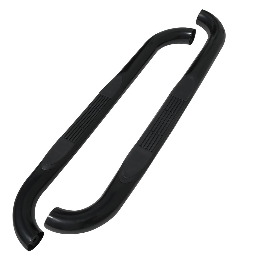 1999-2016 Ford F-250/F-350/F-450/F-550 Regular Cab 3" Black Stainless Steel Side Step Nerf Bars