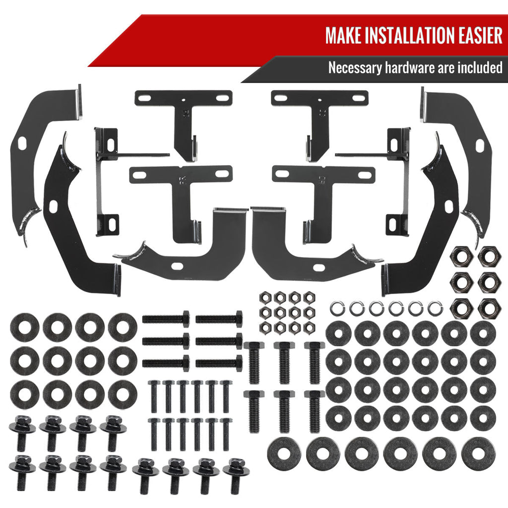 2020-2022 Jeep Gladiator JT Black 3" Side Step Nerf Bars Running Roards