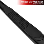 1999-2004 Jeep Grand Cherokee WJ 3" Black Stainless Steel Side Step Nerf Bars