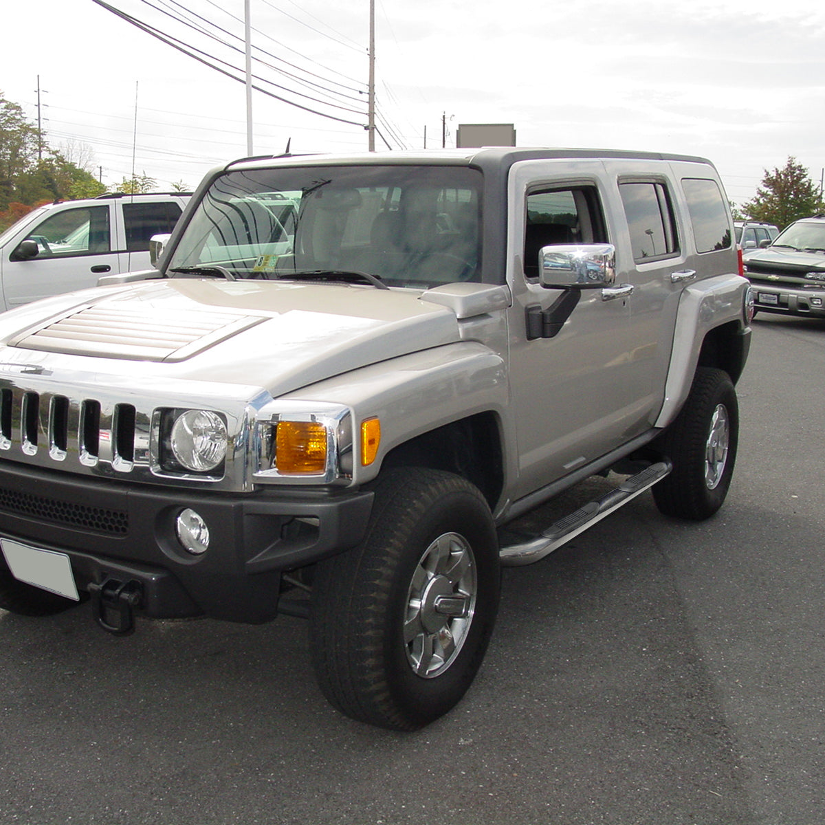 2006-2010 Hummer H3 3" Chrome Stainless Steel Side Step Nerf Bars