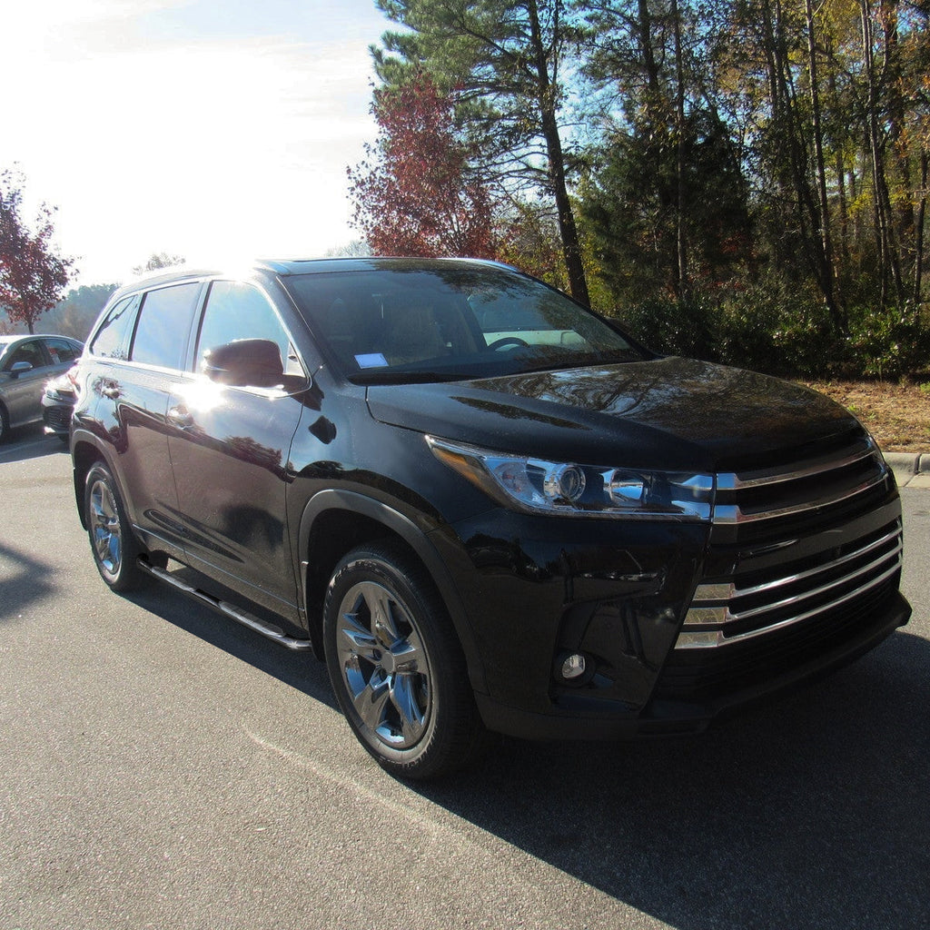 2008-2019 Toyota Highlander Black Stainless Steel Side Step Nerf Bars