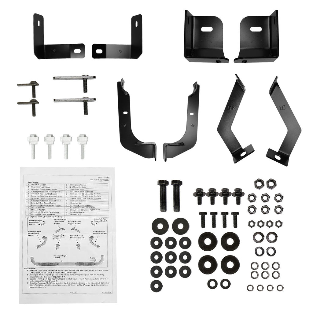 2020-2021 Toyota Highlander 3" Chrome Stainless Steel Side Step Nerf Bars