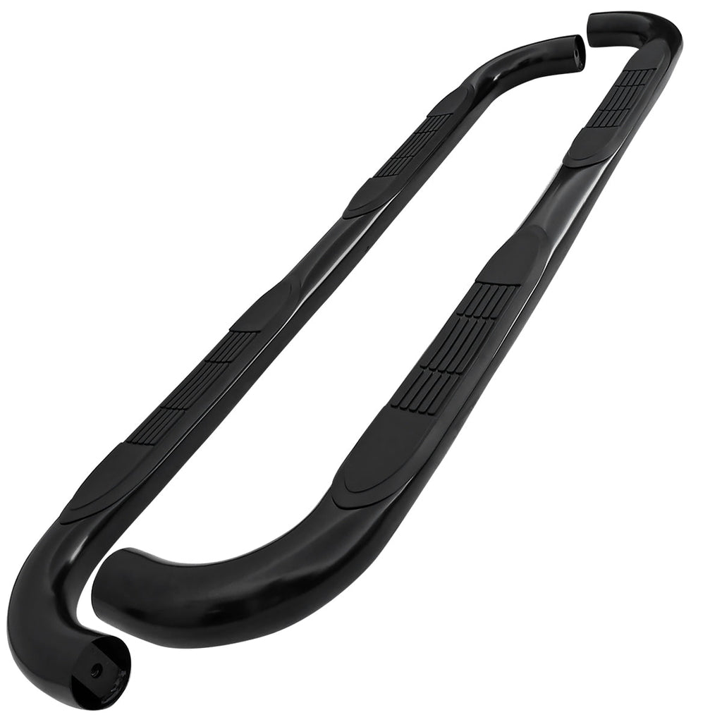 2019-2024 Dodge RAM 1500 Quad Cab 3" Black Stainless Steel Side Step Nerf Bars