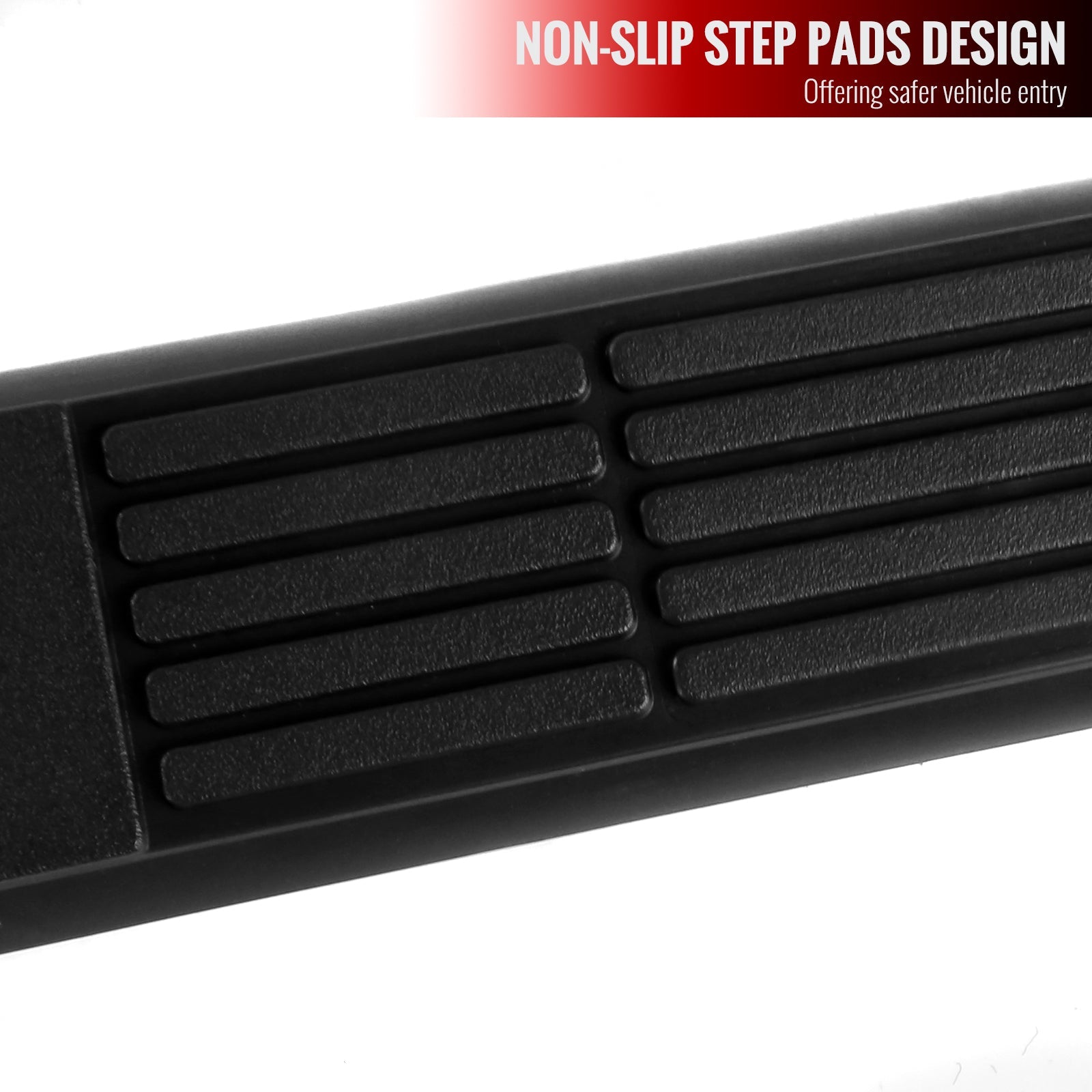 2019-2021 Chevrolet Silverado/GMC Sierra Crew Cab 3" Black Stainless Steel Side Step Nerf Bars
