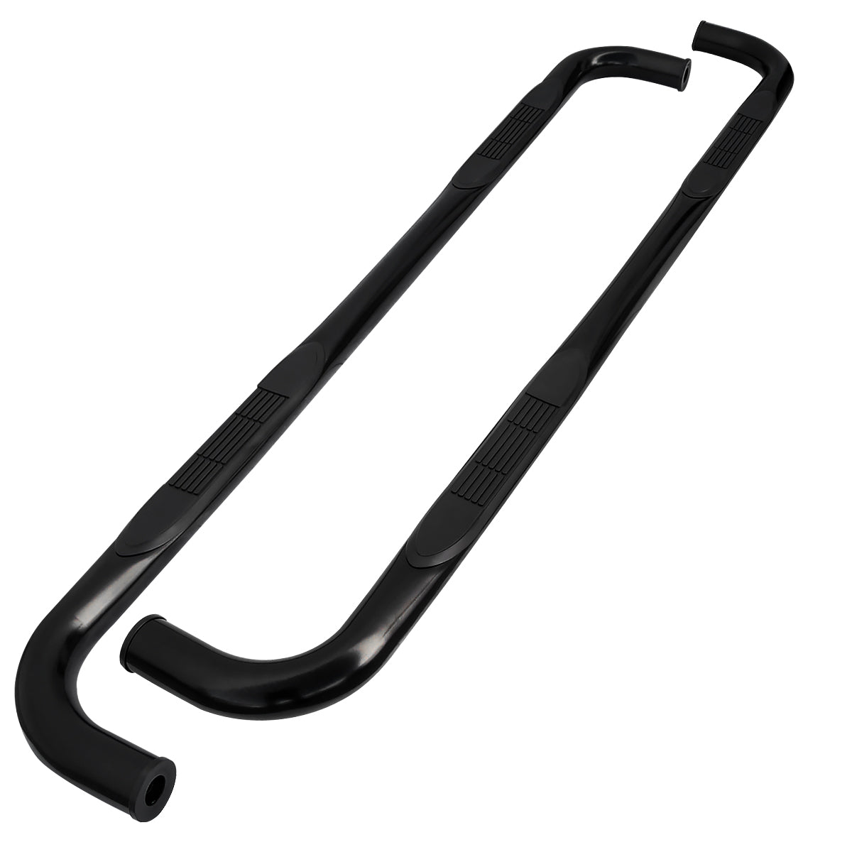 2019-2021 Chevrolet Silverado/GMC Sierra Crew Cab 3" Black Stainless Steel Side Step Nerf Bars