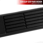 2019-2021 Chevrolet Silverado/GMC Sierra Double Cab 3" Black Stainless Steel Side Step Nerf Bars