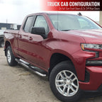 2019-2021 Chevrolet Silverado/GMC Sierra Double Cab 3" Chrome Stainless Steel Side Step Nerf Bars
